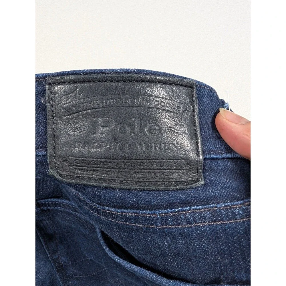Polo Ralph Lauren Sullivan Slim Men's 42x30 5 Pocket Dark Wash Blue Denim Jeans